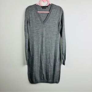 Le Lis Blanc Gray V-Neck Long Sleeve Dress Size Small